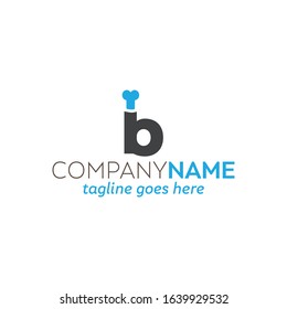 Creative Sky Blue and Gray Bone Logo Graphic, Vector