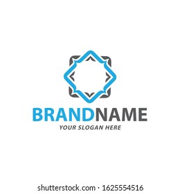 Creative Sky Blue and Gray Vector Logo Design