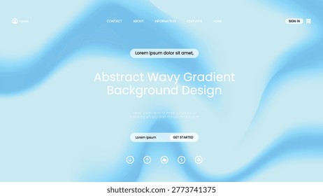 Creative Sky Blue Wavy Background with Liquid Mesh Gradient Style