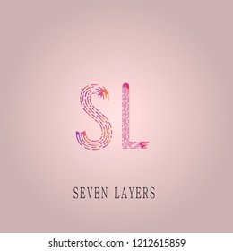 Creative SL logo.Vector illustration.