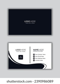 Diseño de tarjetas de visita Creative Sleek Diseño de vectores tarjeta de negocios moderna y formal.