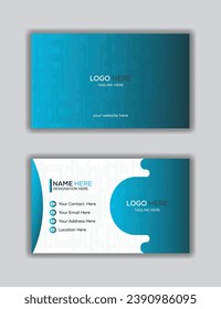 Creative Sleek Business card design Vector design formal modern business card.
