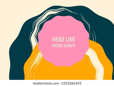 Creative sleek overlapping shapes. Sale offer. Fashionable art for cover, poster, internet, page, social, media, announcement, greeting postcard Vector illustration