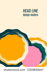Formas solapadas creativas y elegantes. Oferta de venta. Arte de moda para portada, afiche, internet, página, social, medios de comunicación, anuncio, postal de bienvenida Ilustración vectorial