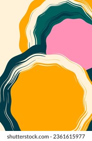 Formas solapadas creativas y elegantes. Oferta de venta. Arte de moda para portada, afiche, internet, página, social, medios de comunicación, anuncio, postal de bienvenida Ilustración vectorial