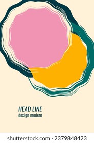 Creative sleek overlapping shapes. Sale offer. Fashionable art for cover, poster, internet, page, social, media, announcement, greeting postcard Vector illustration