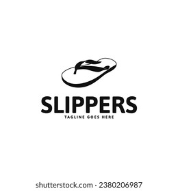 Creative Slippers Logo Design Concept Vector Illustration Symbol Icon