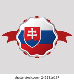 Creative Slovakia Flag Sticker Emblem