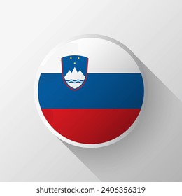 Creative Slovenia Flag Circle Badge