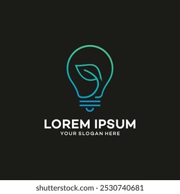 criativo Lâmpada de lâmpada inteligente logotipo design.