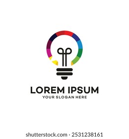 criativo Lâmpada de lâmpada inteligente logotipo design.