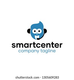 Creative Smart Call Center Owl Logo Design Idea