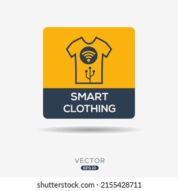 Icono creativo (ropa inteligente), signo vector