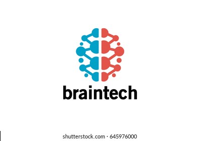 Creative Smart Colored Brain  Logo Symbol Vector Design Illustration