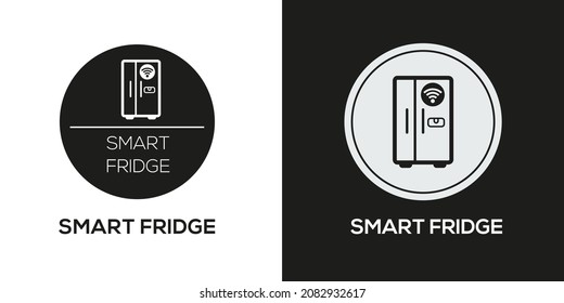 Creative (Smart Fridge) Icon ,Vector Sign.