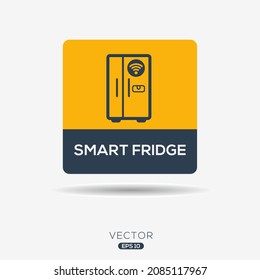 Creative (Smart Fridge) Icon ,Vector Sign.