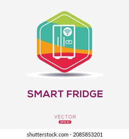 Creative (Smart Fridge) Icon ,Vector Sign.