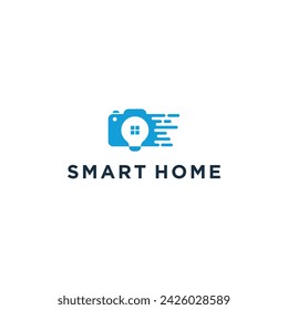 Creative Smart Home and Camera combination logo design inspiration