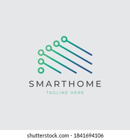 Creative smart home logo design inspiration vector template