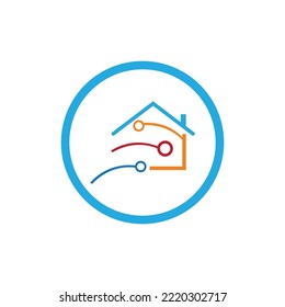 Design für kreatives Smart-House-Logo