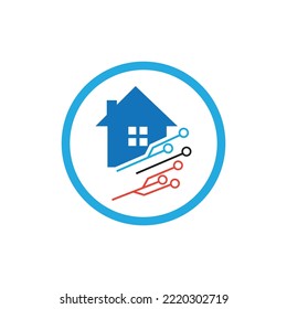 creative Smart house logo illustration design