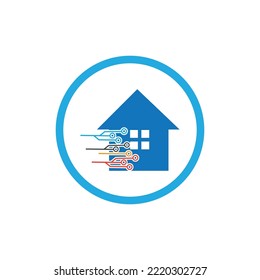 creative Smart house logo illustration design