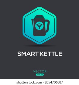 Creative (Smart kettle) Icon ,Vector sign.