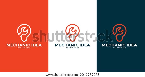 creative and smart mechanic logo design vector for\
your business workshop\
etc