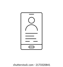 Icono de perfil de teléfono inteligente creativo