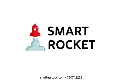 Creative Smart Rocket Logo Design Symbol Vector Illustration