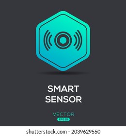 Icono creativo (sensores inteligentes),Signo vectorial.