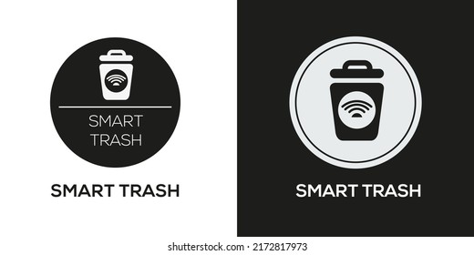 Creative (Smart trash) Icon, Vector sign.