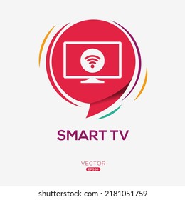 Icono creativo (Smart tv), signo vector.