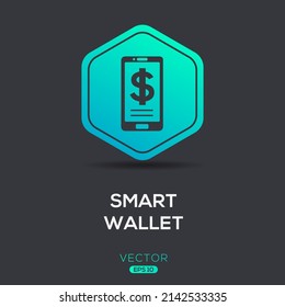 Creative (Smart wallet) Icon, Vector sign.