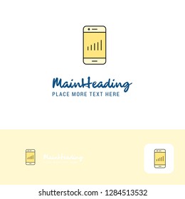 Creative Smartphone Logo Design. Flat color Logo place for Tagline. Vector Illustration