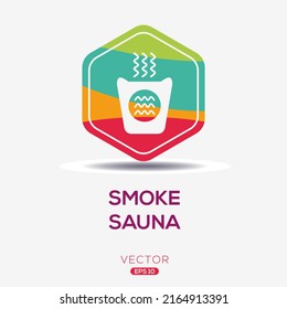 Creative (Smoke Sauna) Icon, Vector Sign.