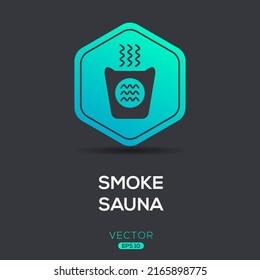 Creative (Smoke Sauna) Icon, Vector Sign.