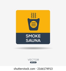 Creative (Smoke Sauna) Icon, Vector Sign.