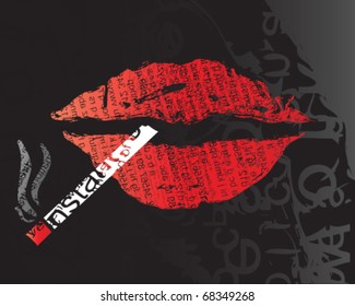 Creative Smoking Lips