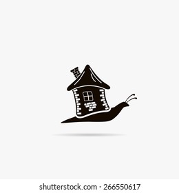 Creative snail icon.
