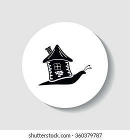 Creative snail icon.