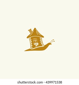 Creative snail icon.