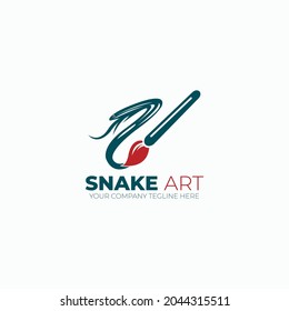 Creative Snake Art Logo Design