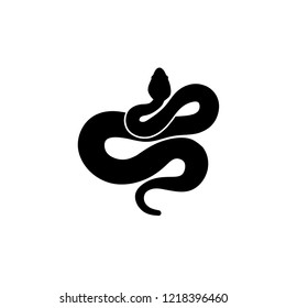 creative Snake silhouette template design vector illustration