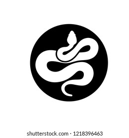 ilustración vectorial de diseño de plantilla de silueta de serpiente creativa