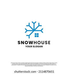 creative snow home logo design inspiration