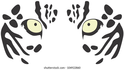 Creative Snow Leopard Eyes Illustration