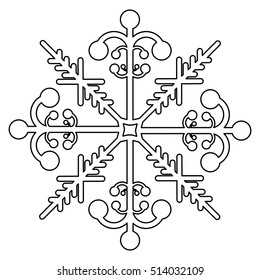creative snowflake icon image 