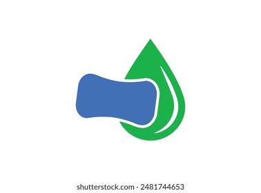 Creative soap logo design with original shape, Vector design template