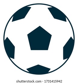Creative Soccer Ball Silhouette. Stylish Web Design. Vector Illustration